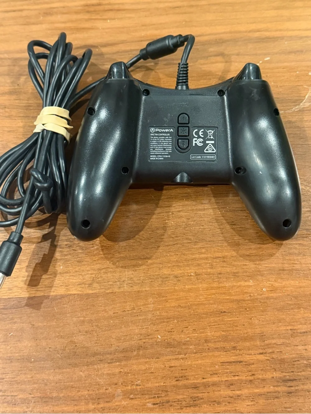 Wired Gaming Controller in Black and Light Gray - Ergonomic Design